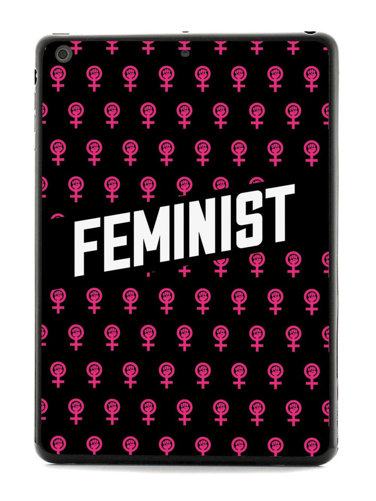 Pink Feminist Pattern - Black Case - pipercleo.com
