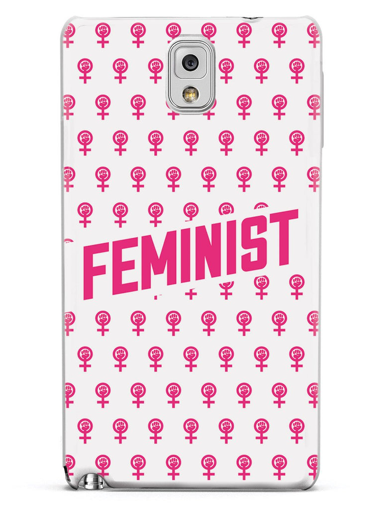 Pink Feminist Pattern - White Case - pipercleo.com