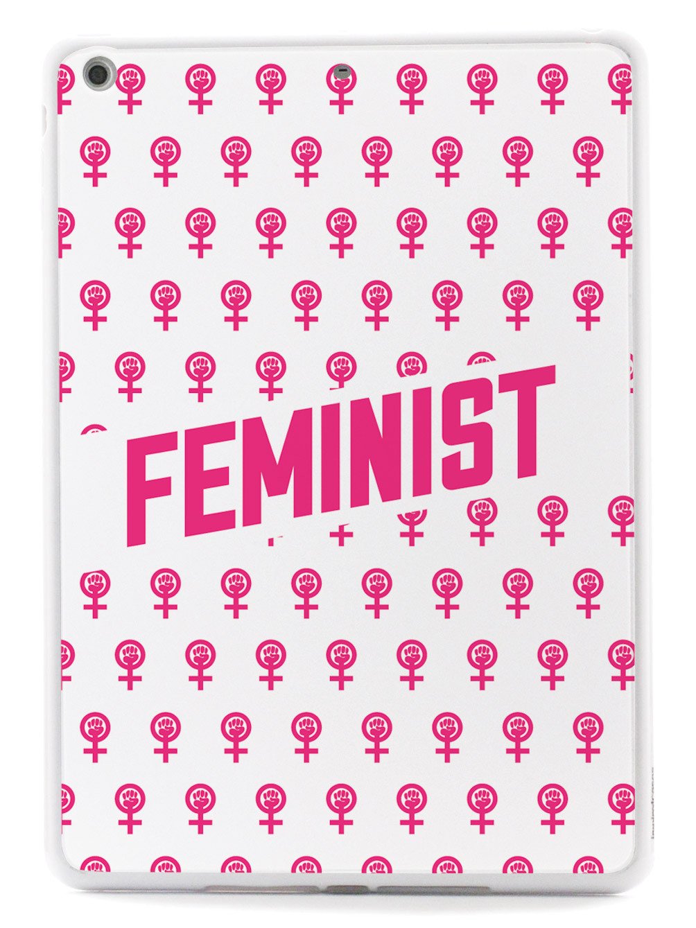 Pink Feminist Pattern - White Case - pipercleo.com