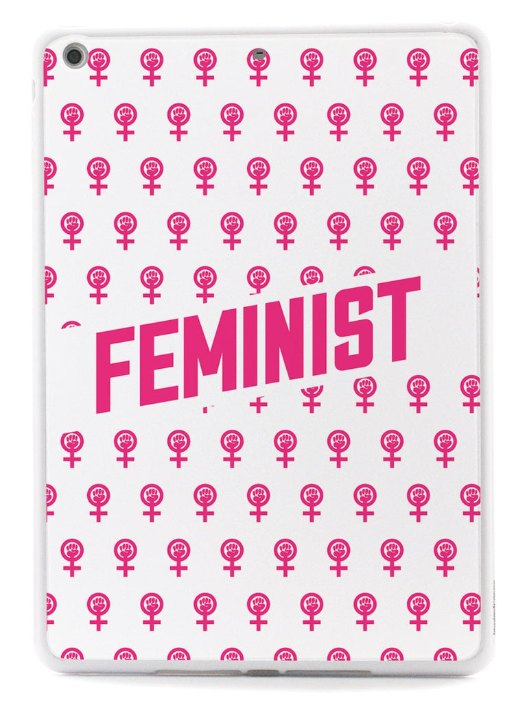 Pink Feminist Pattern - White Case - pipercleo.com