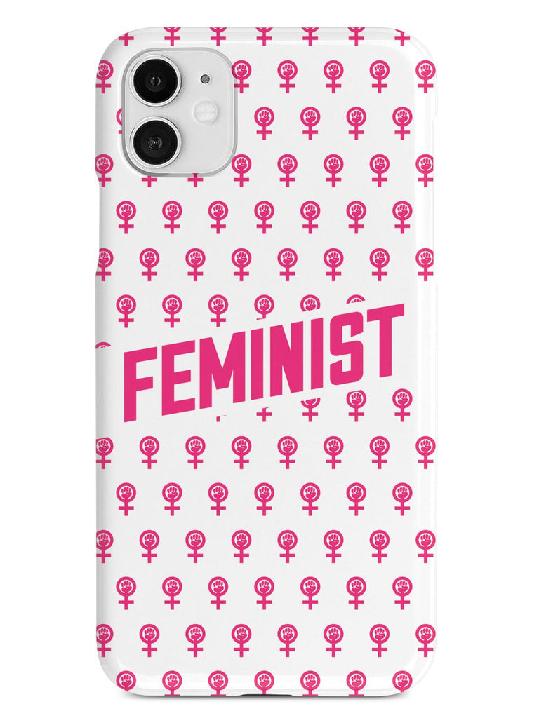 Pink Feminist Pattern - White Case - pipercleo.com