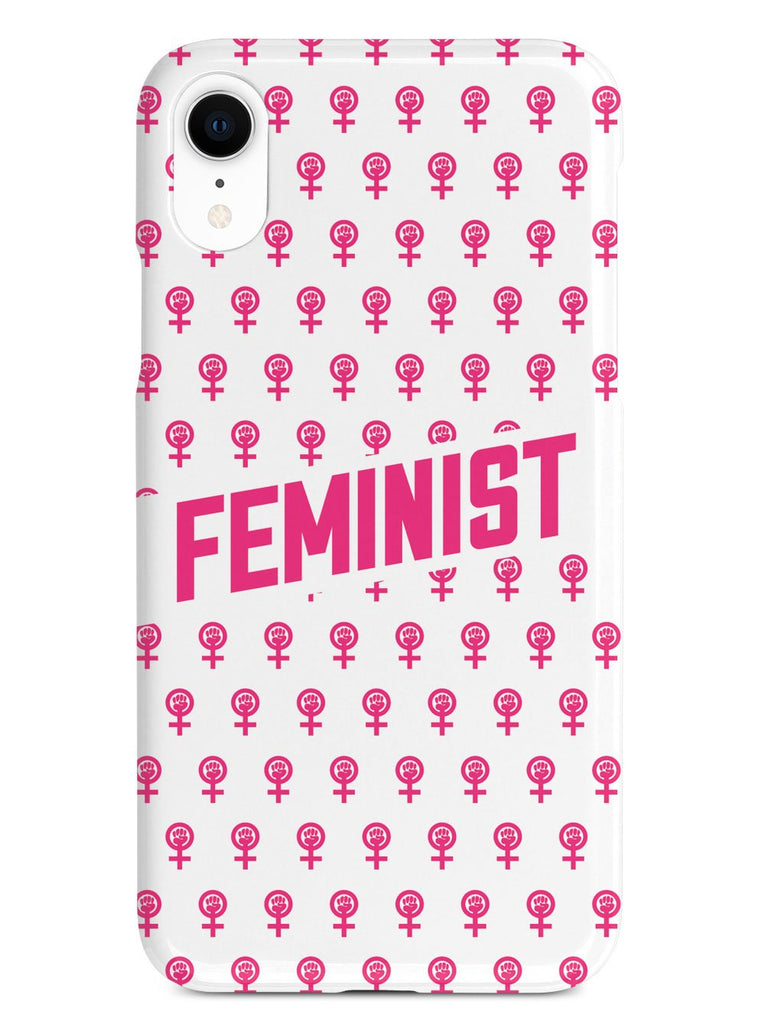 Pink Feminist Pattern - White Case - pipercleo.com