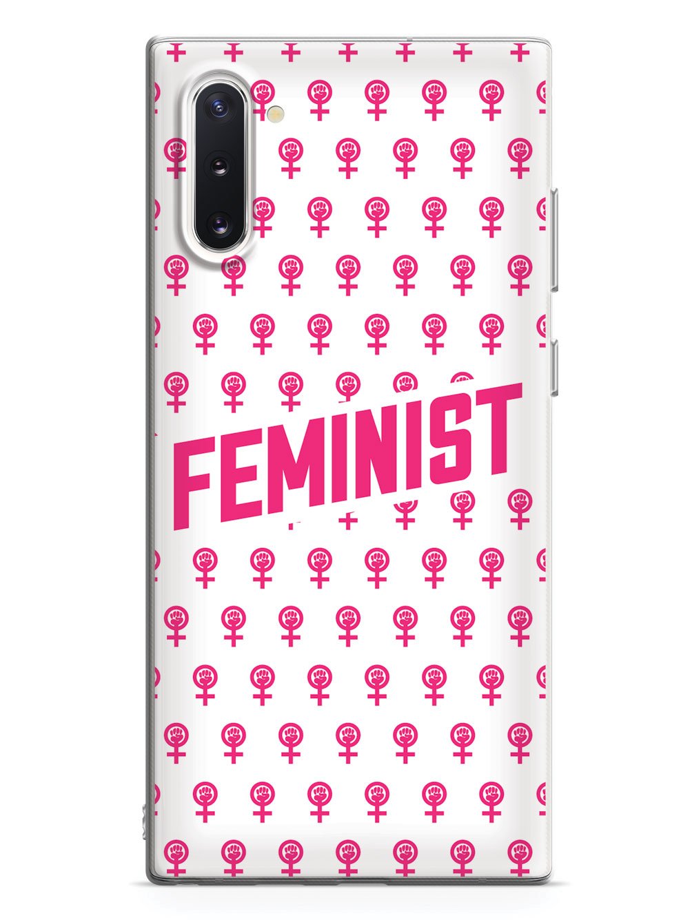 Pink Feminist Pattern - White Case - pipercleo.com
