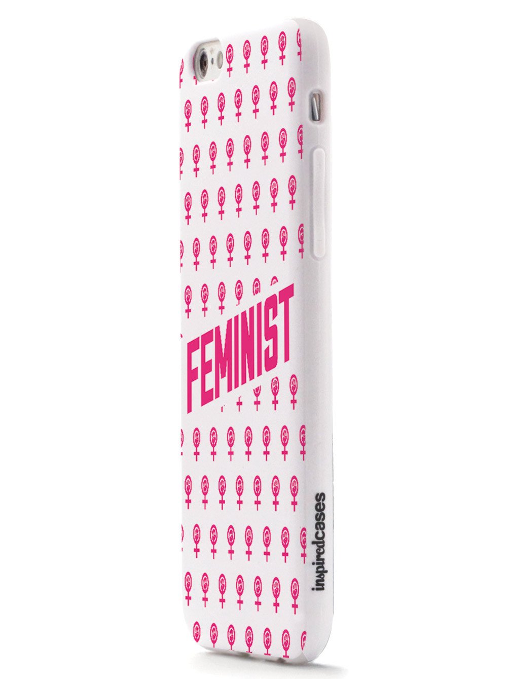 Pink Feminist Pattern - White Case - pipercleo.com