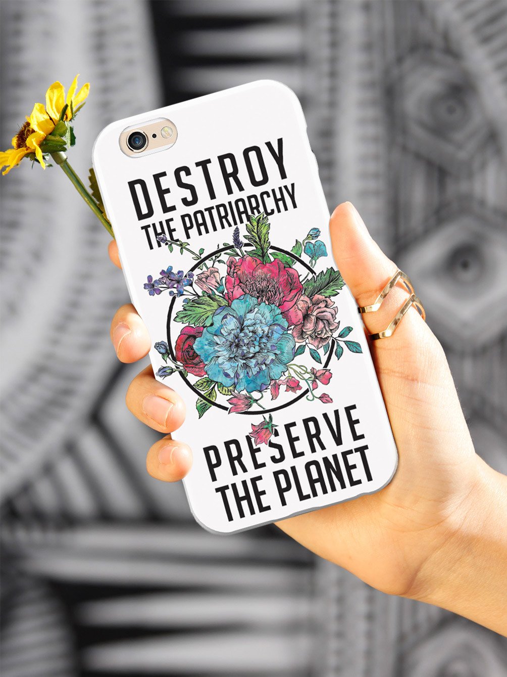 Destroy the Patriarchy Preserve the Planet - White Case - pipercleo.com