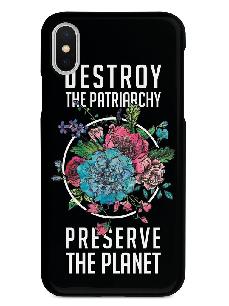 Destroy the Patriarchy Preserve the Planet - Black Case - pipercleo.com