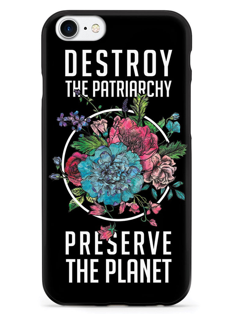 Destroy the Patriarchy Preserve the Planet - Black Case - pipercleo.com