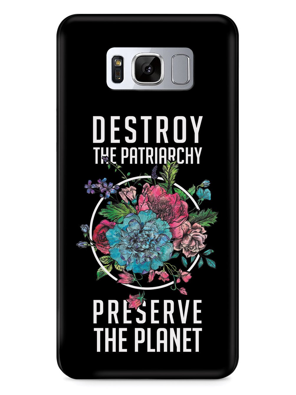 Destroy the Patriarchy Preserve the Planet - Black Case - pipercleo.com