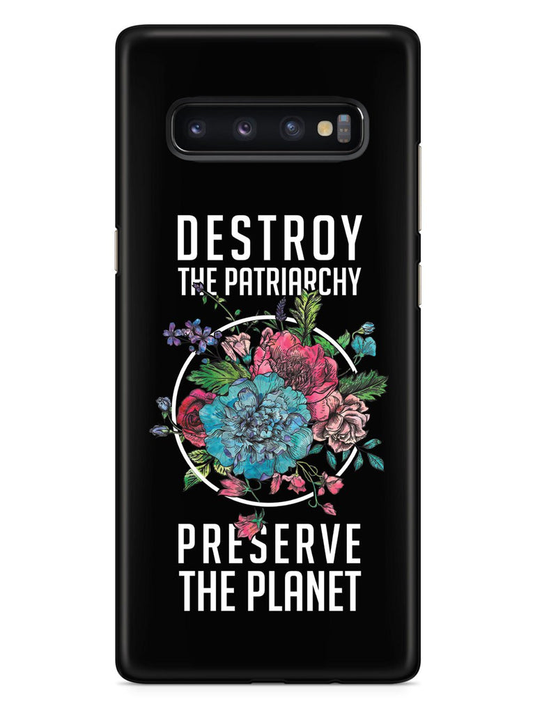 Destroy the Patriarchy Preserve the Planet - Black Case - pipercleo.com