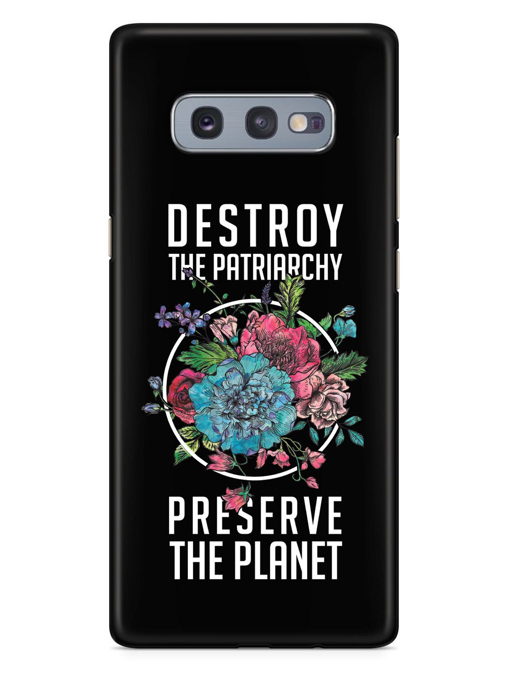 Destroy the Patriarchy Preserve the Planet - Black Case - pipercleo.com