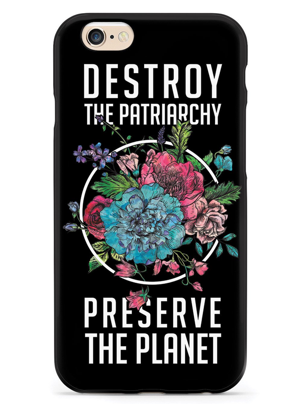 Destroy the Patriarchy Preserve the Planet - Black Case - pipercleo.com