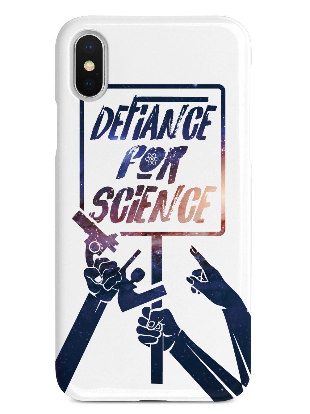 Defiance For Science - Space Background - White Case - pipercleo.com