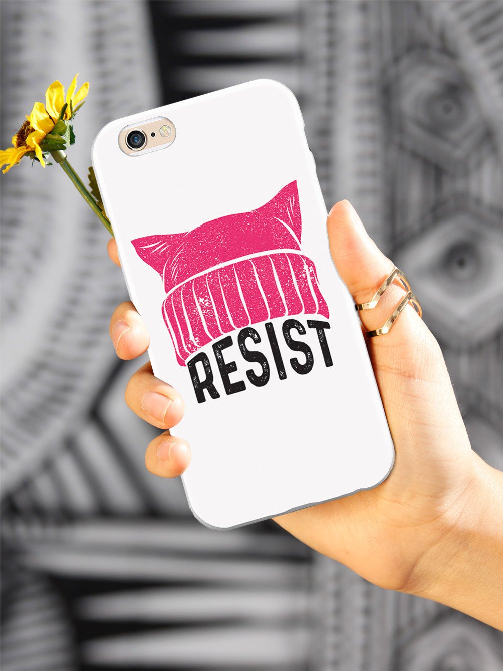 RESIST - Pussy Hat - White Case - pipercleo.com