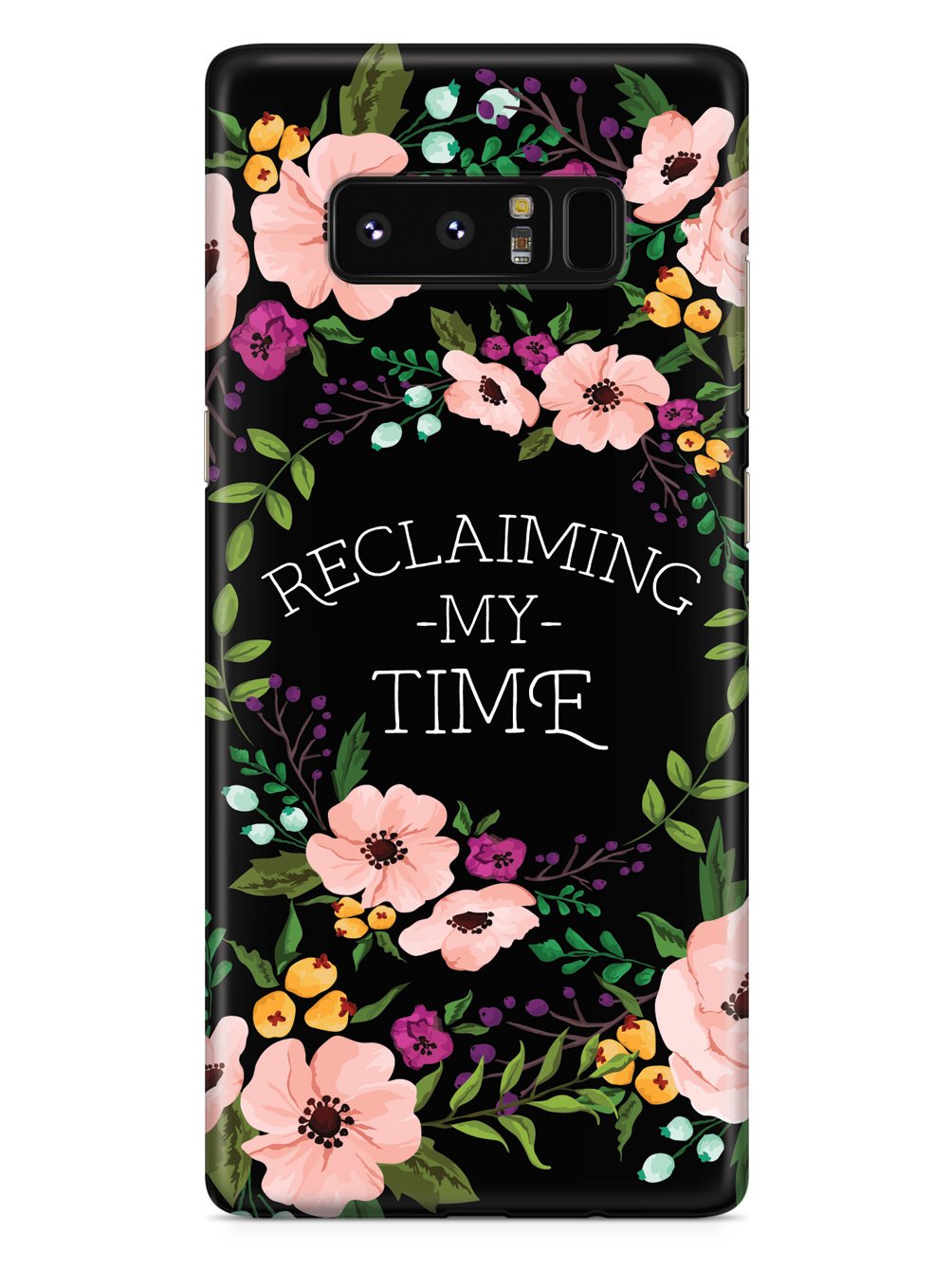 Reclaiming My Time - Flower Wreathe - Black Case - pipercleo.com