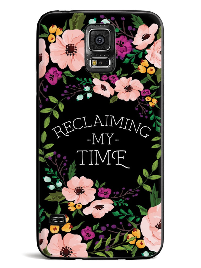 Reclaiming My Time - Flower Wreathe - Black Case - pipercleo.com