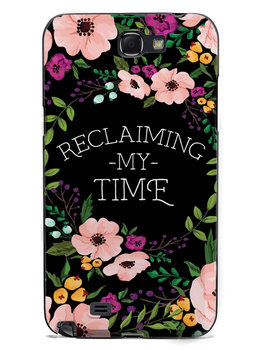 Reclaiming My Time - Flower Wreathe - Black Case - pipercleo.com