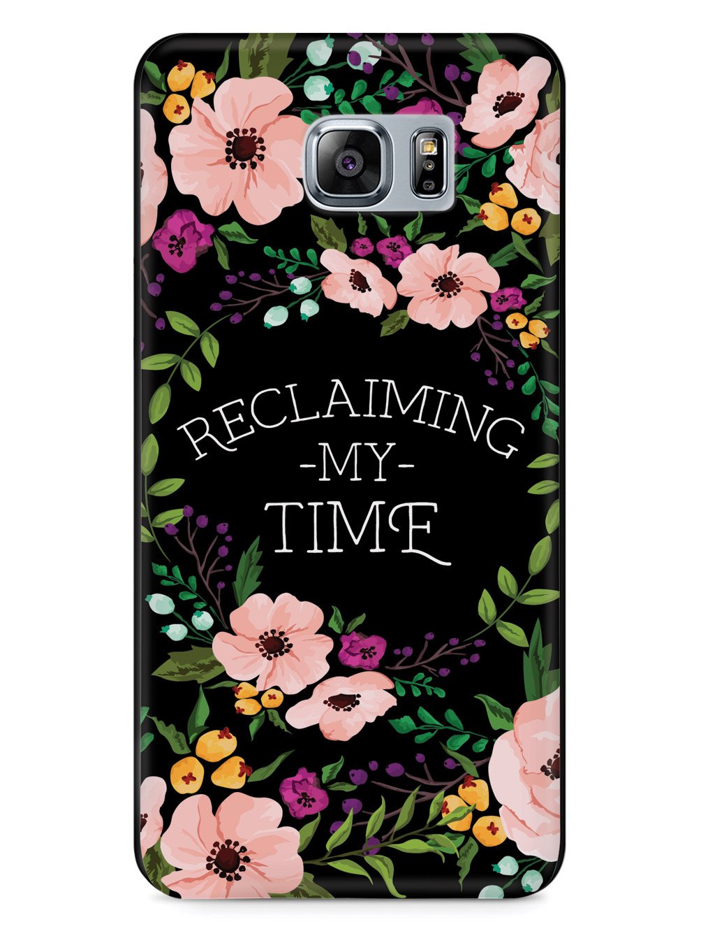 Reclaiming My Time - Flower Wreathe - Black Case - pipercleo.com