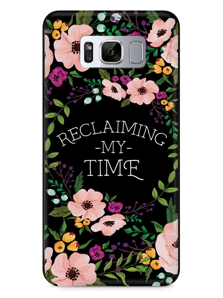 Reclaiming My Time - Flower Wreathe - Black Case - pipercleo.com