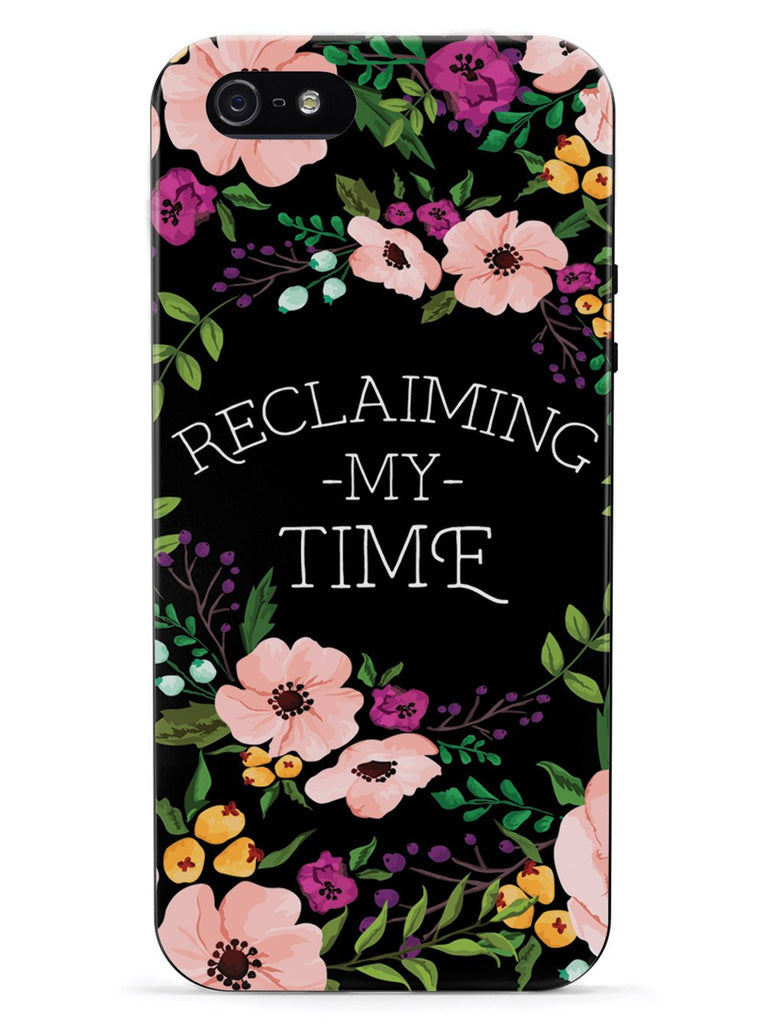 Reclaiming My Time - Flower Wreathe - Black Case - pipercleo.com