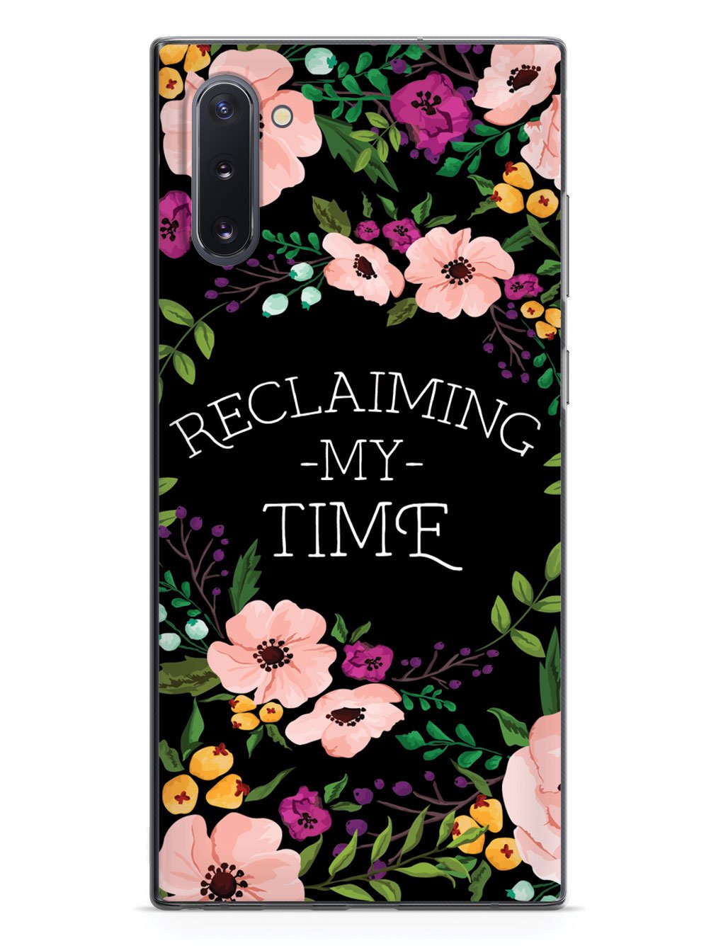 Reclaiming My Time - Flower Wreathe - Black Case - pipercleo.com