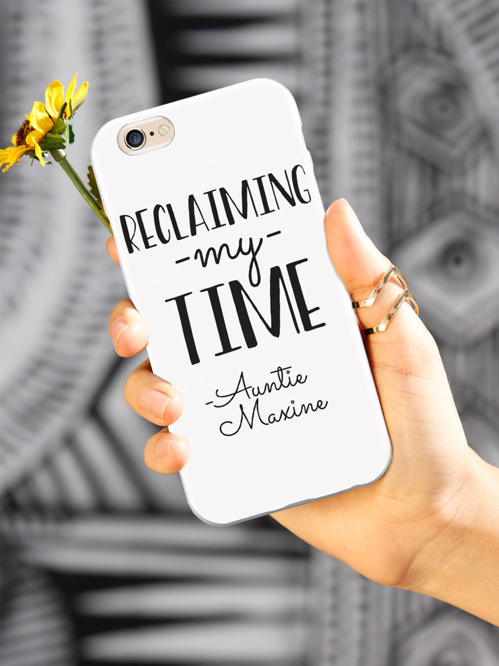 Reclaiming My Time - Auntie Maxine - White Case - pipercleo.com