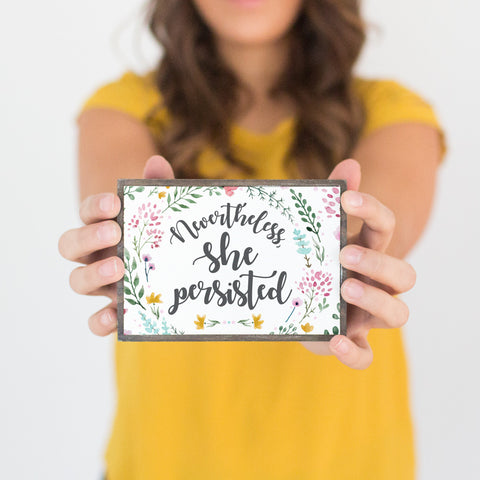 Nevertheless She Persisted Table Top Box