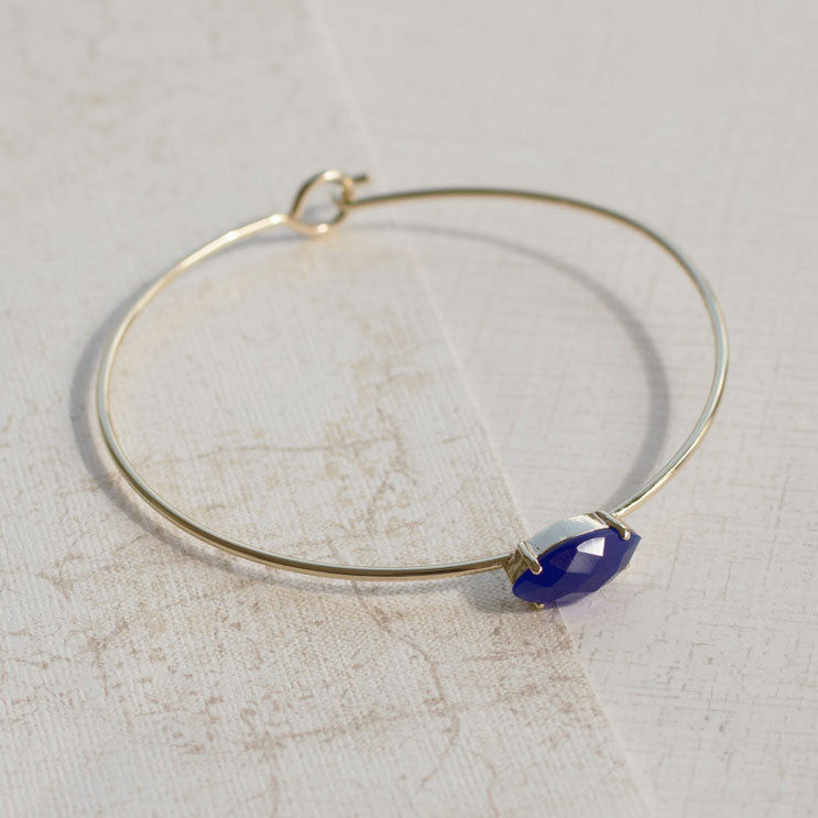 True Blue Silver Bangle - pipercleo.com