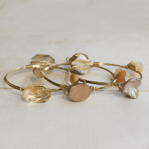 Classic Rock Gold Bangles