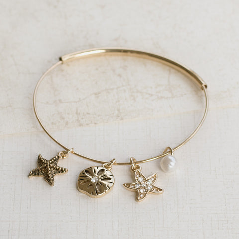 By the Sea Gold Bangle - pipercleo.com