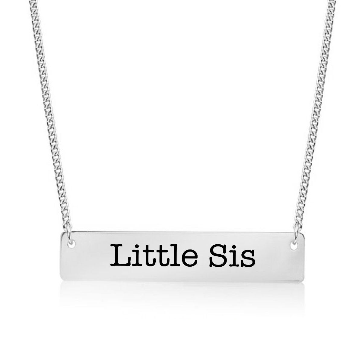 Little Sister Gold / Silver Bar Necklace - Sister Gifts - pipercleo.com
