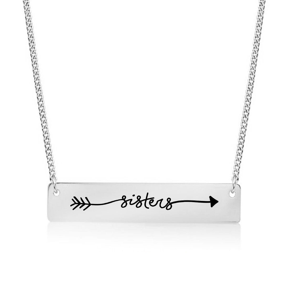 My Sister Gold / Silver Bar Necklace - Sister Gifts - pipercleo.com