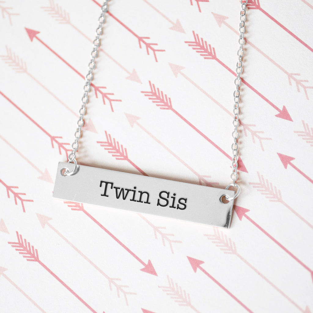 Twin Sister Gold / Silver Bar Necklace - Sister Gifts - pipercleo.com