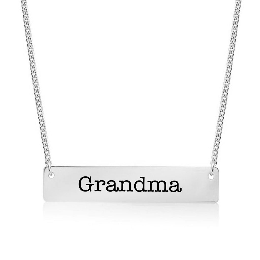 Grandma Gold / Silver Bar Necklace - pipercleo.com