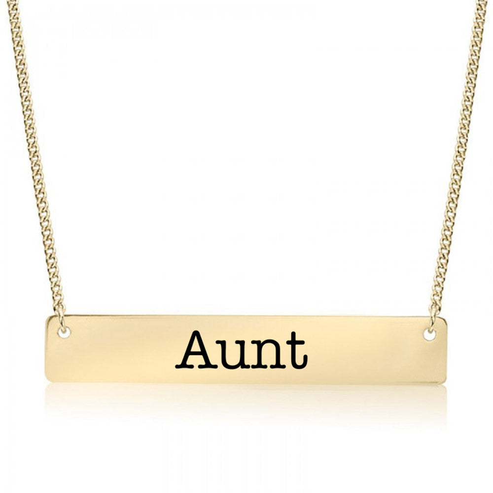 Aunt Gold / Silver Bar Necklace - pipercleo.com