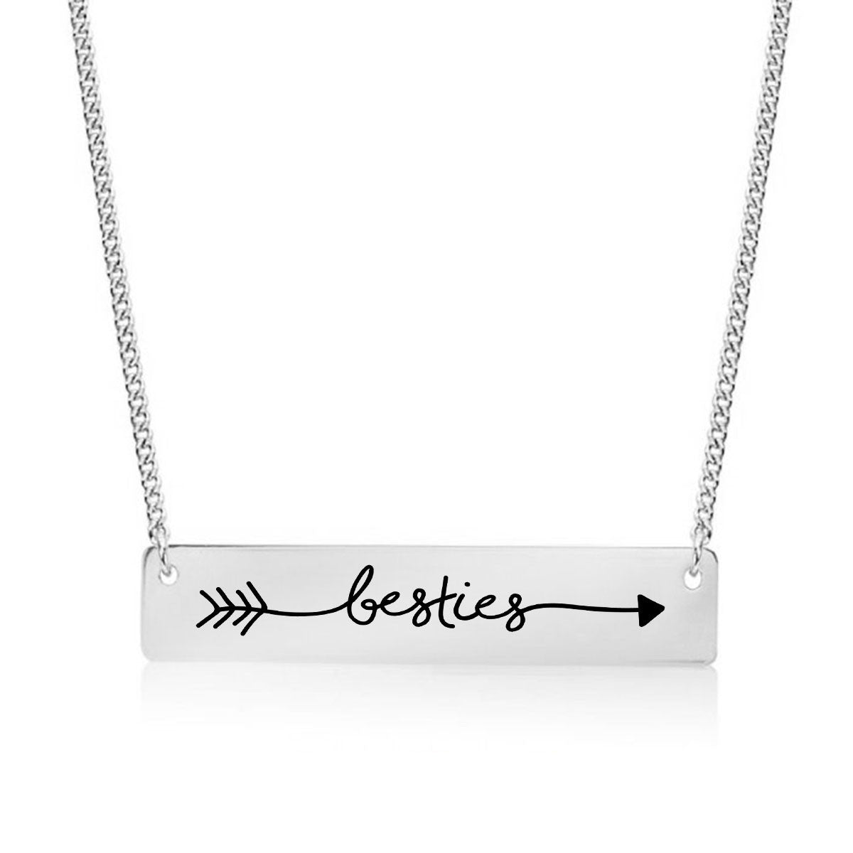 Best Friends Forever Gold / Silver Bar Necklace - pipercleo.com