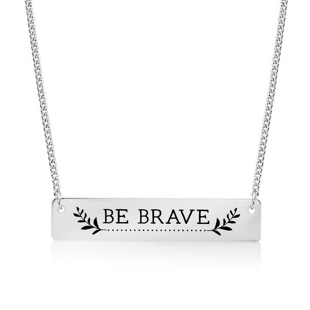 Be Brave Gold / Silver Bar Necklace - pipercleo.com