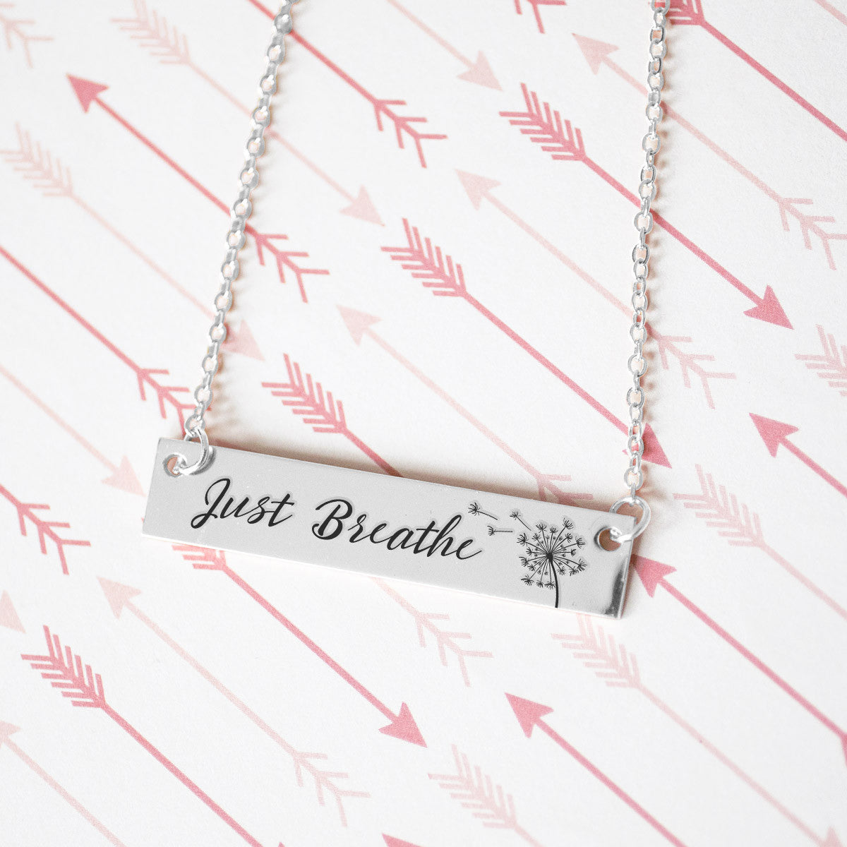 Just Breathe Gold / Silver Bar Necklace - pipercleo.com