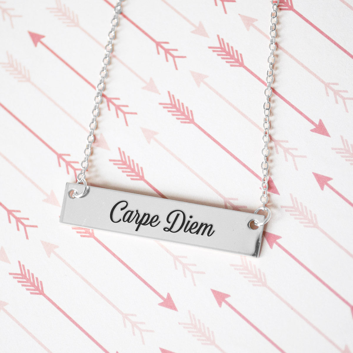 Carpe Diem Gold / Silver Bar Necklace - pipercleo.com