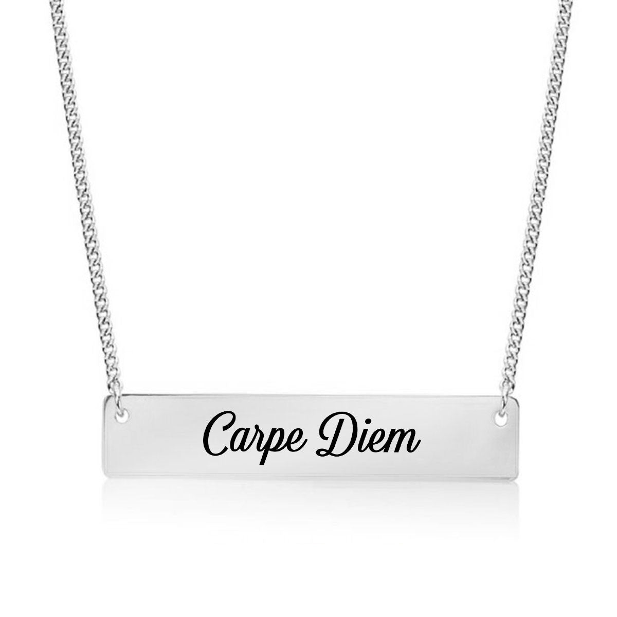 Carpe Diem Gold / Silver Bar Necklace - pipercleo.com
