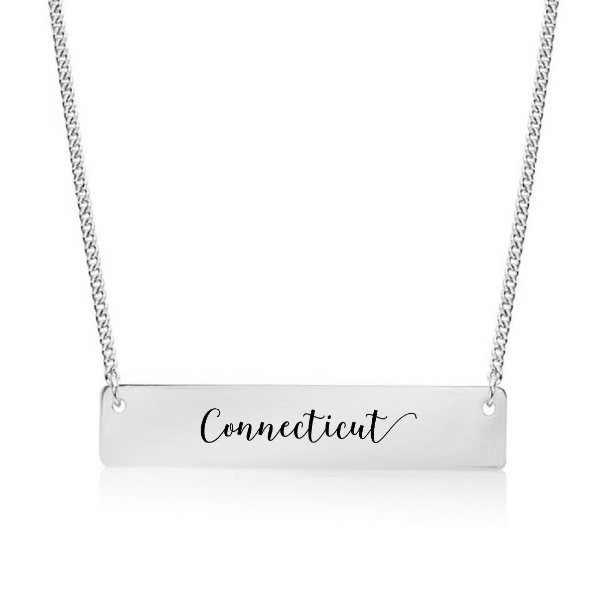 Connecticut Gold / Silver Bar Necklace - pipercleo.com