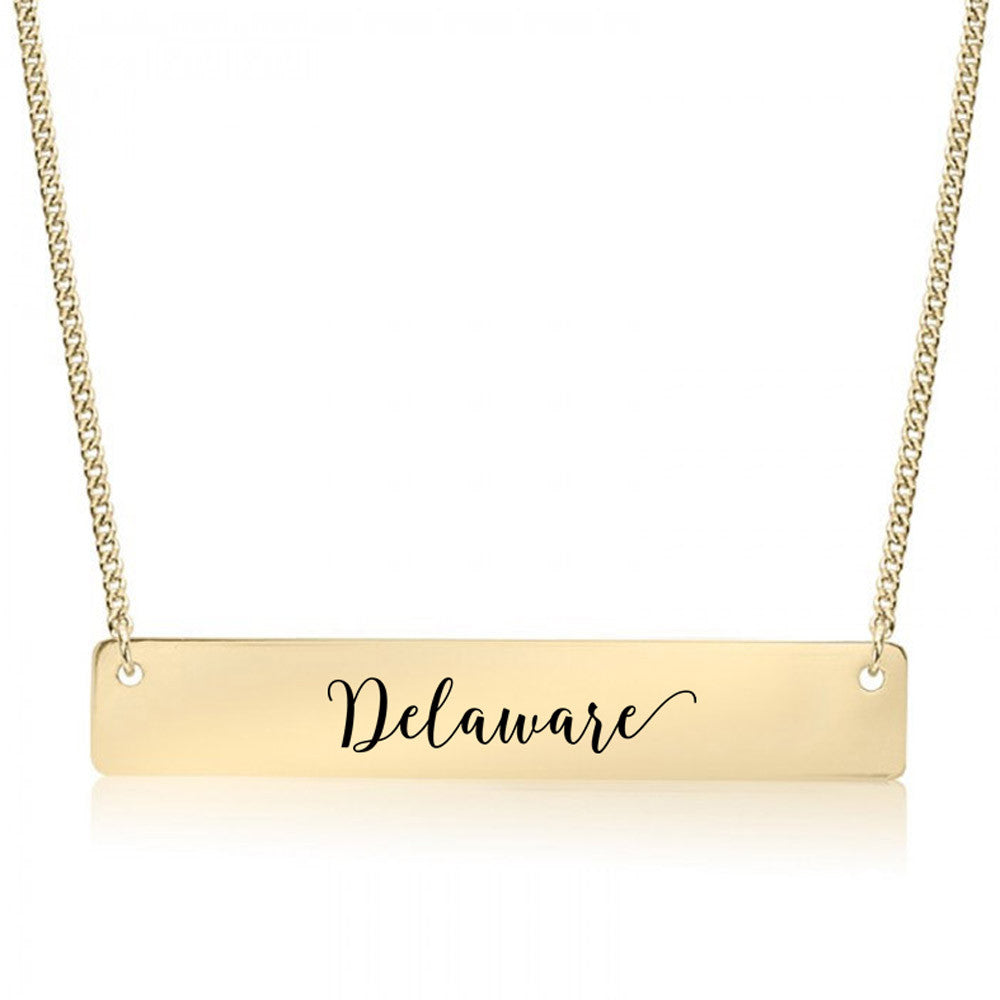 Delaware Gold / Silver Bar Necklace - pipercleo.com