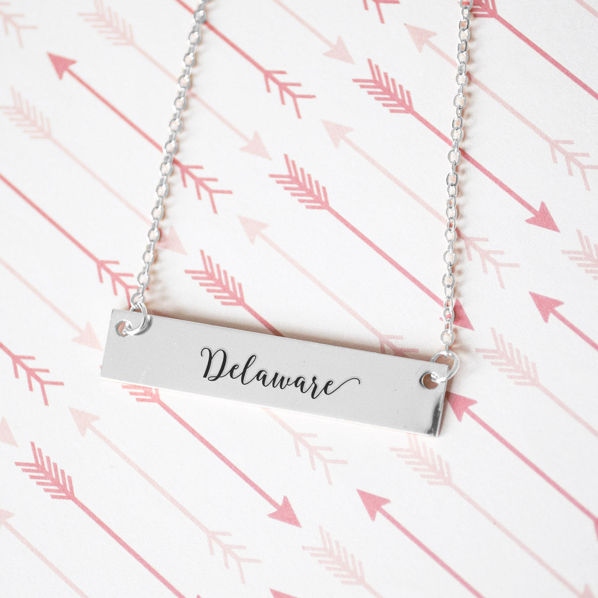 Home State Pride  Gold / Silver Bar Necklace - Select Your State! - pipercleo.com