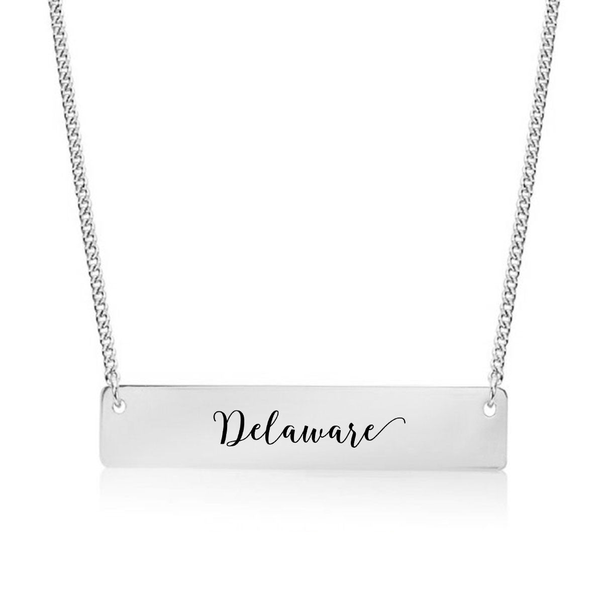 Home State Pride  Gold / Silver Bar Necklace - Select Your State! - pipercleo.com