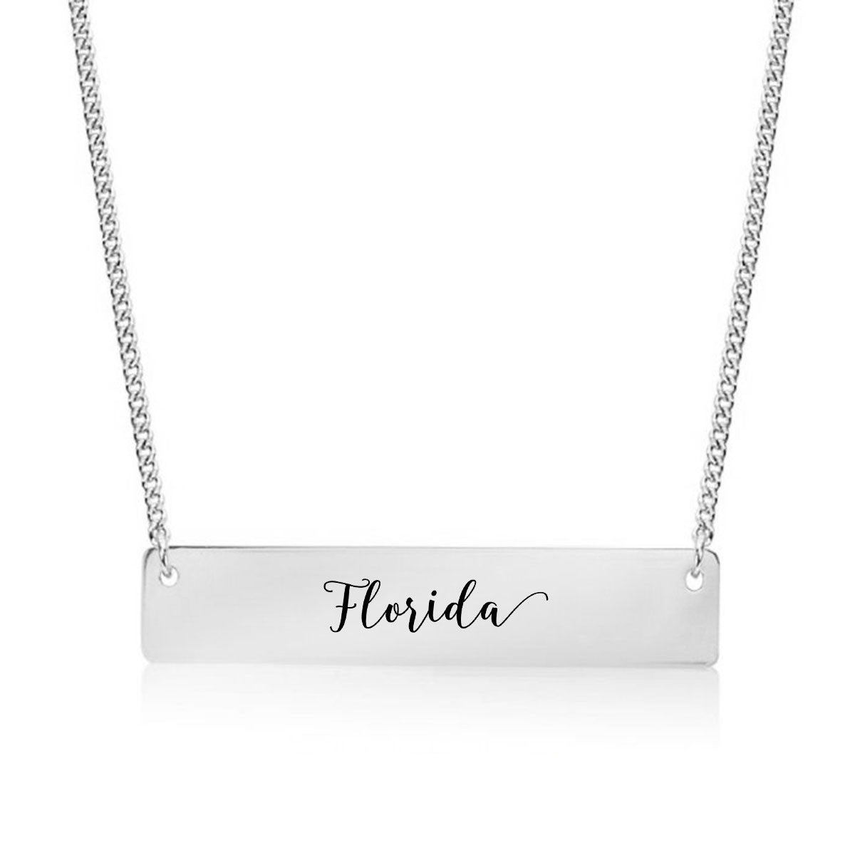 Home State Pride  Gold / Silver Bar Necklace - Select Your State! - pipercleo.com