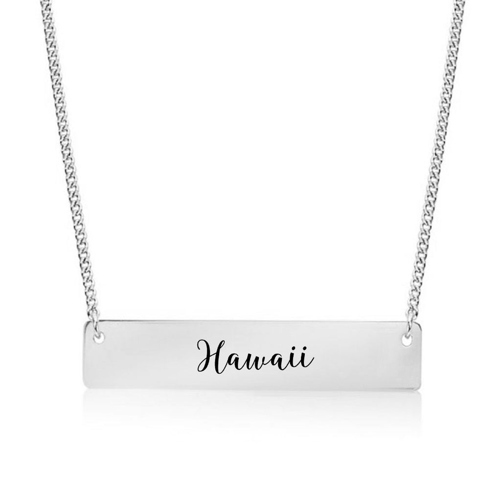 Hawaii Gold / Silver Bar Necklace - pipercleo.com