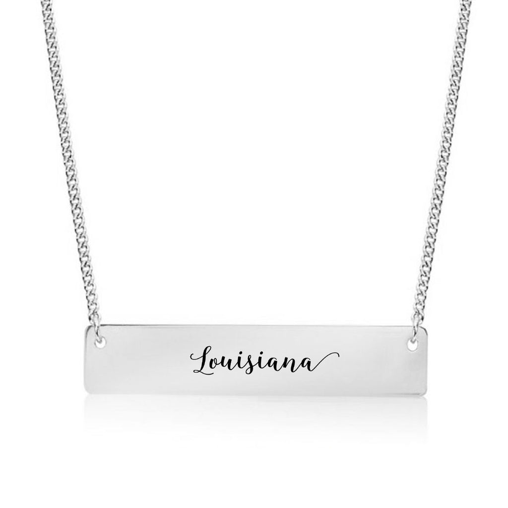 Louisiana Gold / Silver Bar Necklace - pipercleo.com