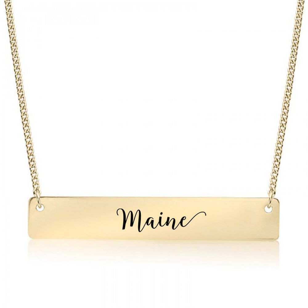 Maine Gold / Silver Bar Necklace - pipercleo.com