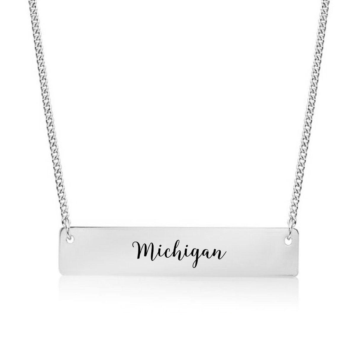 Home State Pride  Gold / Silver Bar Necklace - Select Your State! - pipercleo.com
