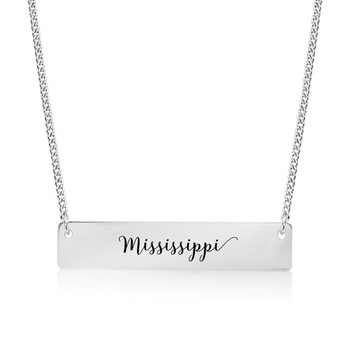 Home State Pride  Gold / Silver Bar Necklace - Select Your State! - pipercleo.com