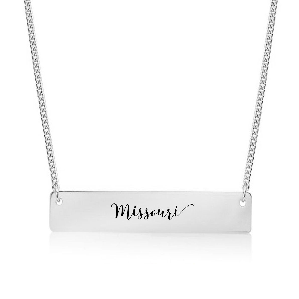 Home State Pride  Gold / Silver Bar Necklace - Select Your State! - pipercleo.com